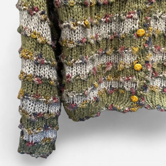 Magijeria Nemi Handknit Italian Wool Chunky Knit Oversized Cardigan Boho Chic - Picture 6 of 7